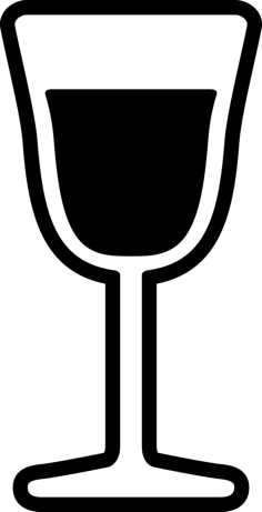 Glass Of Wine Stencil Svg Design File, Free Vectors File